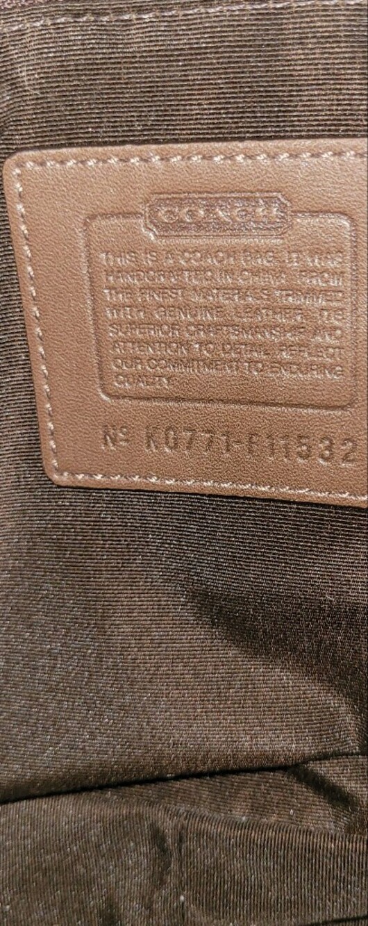 Coach Soho Khaki Signature C Studded Leather Lg Gallery Tote Bag Purse Rare - Picture 16 of 16